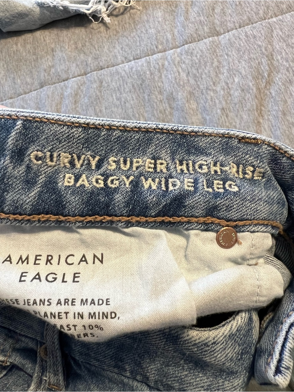 American Eagle Outfitters Curvy Super High-Rise Baggy Wide Leg - Women’s 20 - Picture 4 of 5